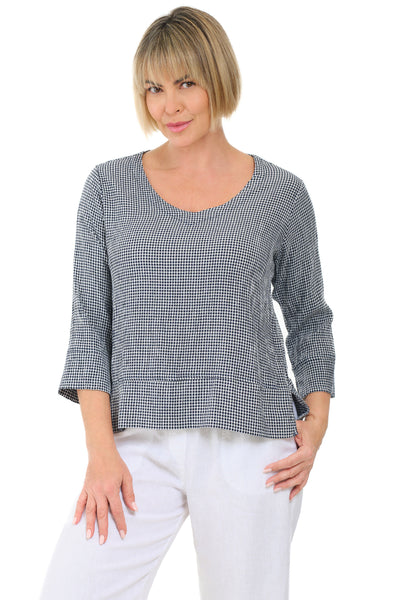 Crinkle Check Vent Top