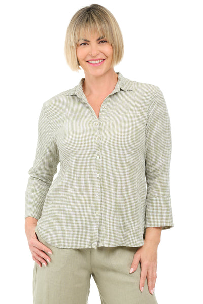Crinkle Check Easy Shirt