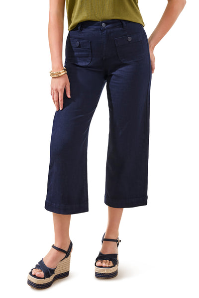 Tribal Sophia Palazzo Crop, Spring Summer Women's Pants. Nautical