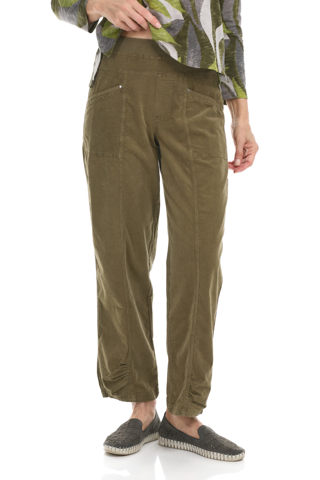 Escape Baby Cord Stretch Floods, Fall Winter Women's Pants