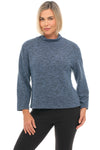 Crimped Mock Neck