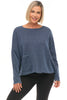 Marled Sweater Knit Pocket Pullover