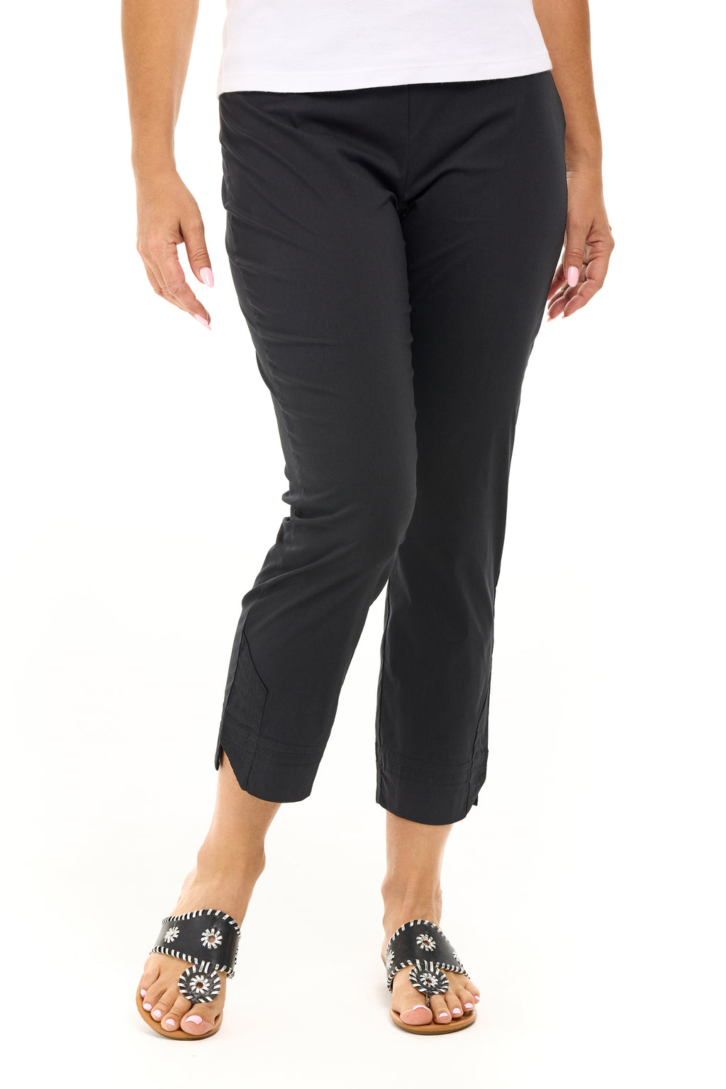 Signature Notched Hem Cotton Crop