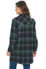 Tribal Bouclé Plaid Jacket, Fall Winter Women's Outerwear