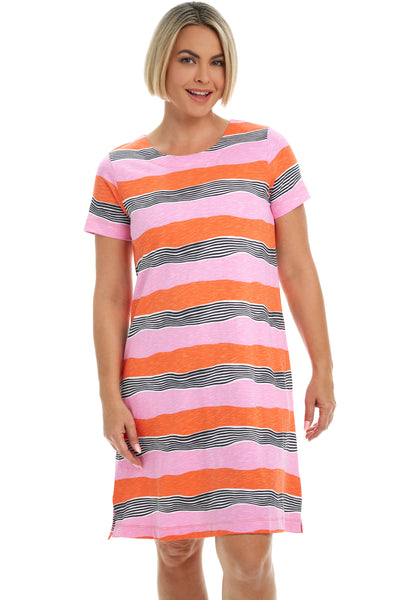 Sunny Stripes Cotton Dress