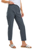Foil Sweet Duet Convertible Cuff Pant, Spring Summer Women's Pants. Basalt