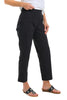 Foil Sweet Duet Convertible Cuff Pant, Spring Summer Women's Pants. Black