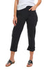 Foil Sweet Duet Convertible Cuff Pant, Spring Summer Women's Pants. Black