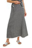 Foil Natural Blender Linen Skirt, Spring Summer Women's Skirts. Salt N Pepper