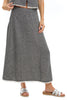 Foil Natural Blender Linen Skirt, Spring Summer Women's Skirts. Salt N Pepper