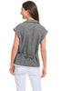 Foil Natural Blender Linen Shell, Spring Summer Women's Shirts Woven. Salt N Pepper