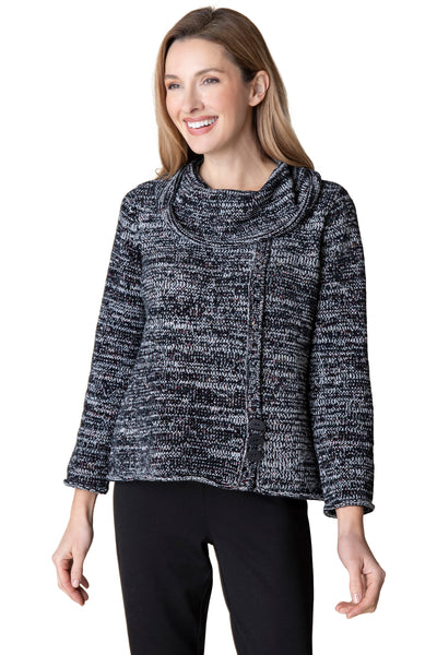 Habitat Clothes Tweedy Chenille Cowl Sweater, Fall Winter Women's Sweaters