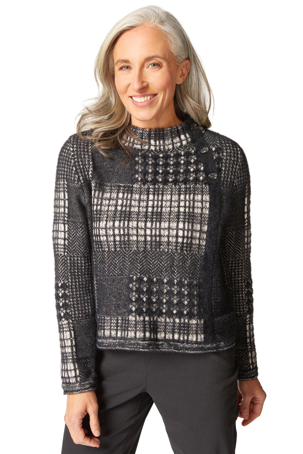 Plaid Patchwork Sweater