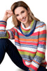 Rustic Stripes Cowl Sweater