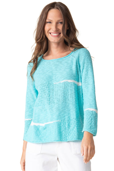 Spring Speckle Mixed Stitch Sweater