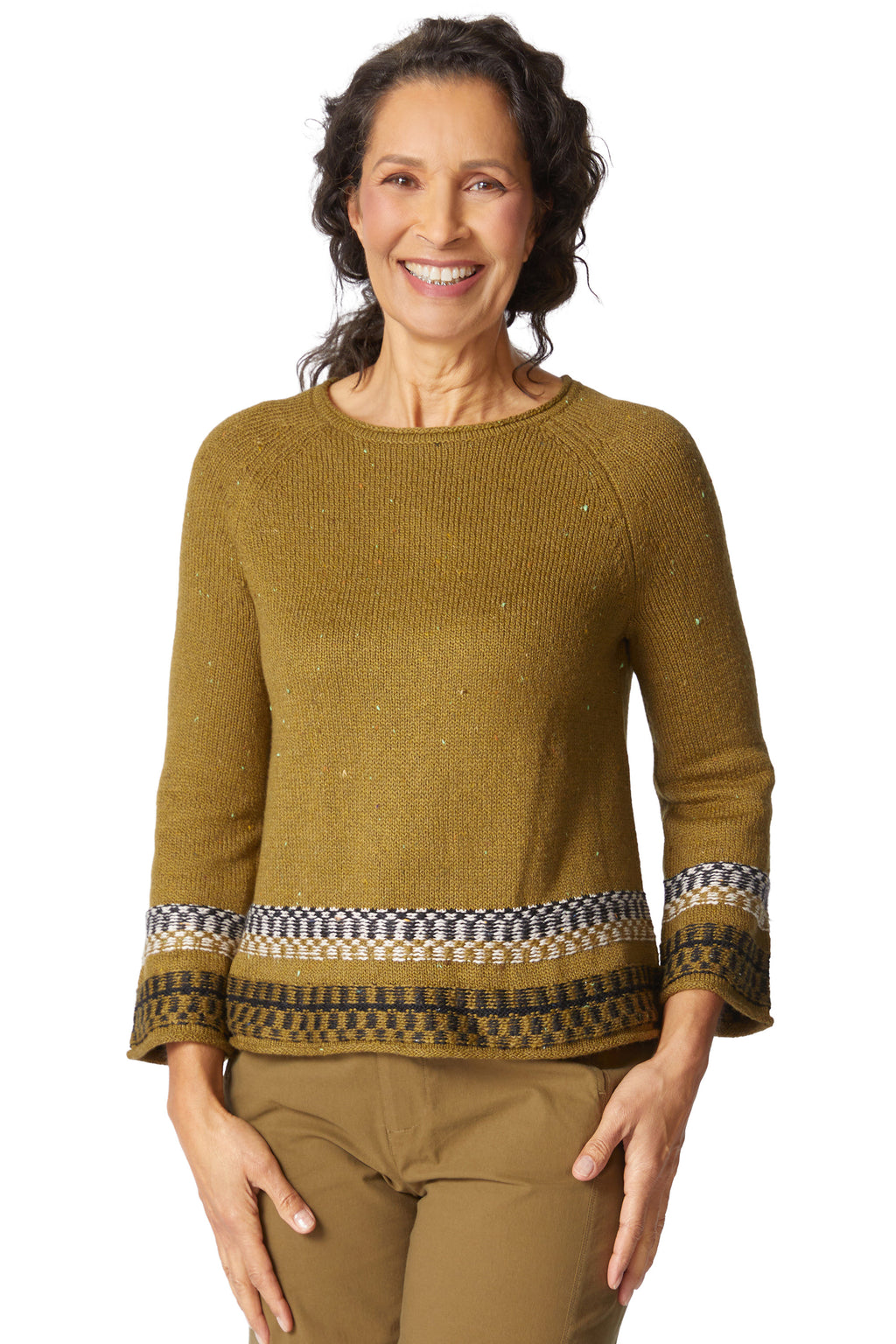 Chic Chalet Border Print Sweater