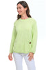 Avalin Pocket Crew Sweater, Spring Summer Women's Sweaters. Spring Green