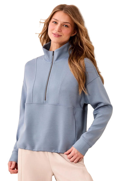 Zippered Mock Neck