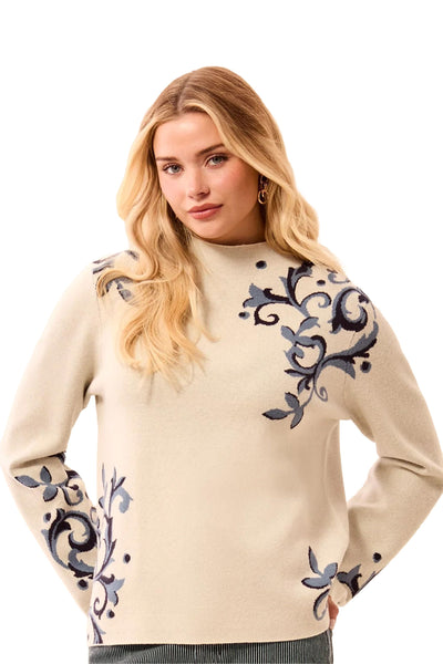 Double Knit Scroll Sweater