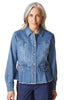 Stretch Denim Peplum Jacket