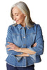 Stretch Denim Peplum Jacket