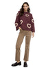 High Neck Heart Sweater
