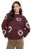 High Neck Heart Sweater