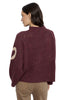 High Neck Heart Sweater