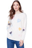 Embroidered Hearts Sweater