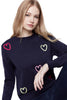 Embroidered Hearts Sweater