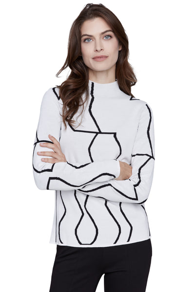 Charlie B Reversible Mock Neck Sweater, Fall Winter Women's Sweaters