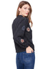 Embroidered Blooms Mock Neck Sweater
