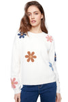 Floral Plush Knit Sweater