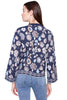 Border Print Floral Sweater