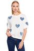 Denim Hearts Sweater