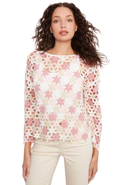 Pink Carnation Crochetted Sweater