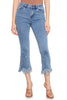 Feathered Hem Jean