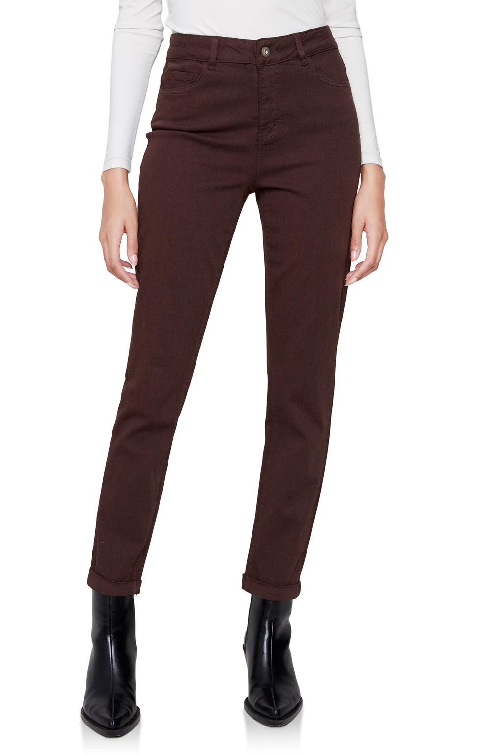 Stretch Denim Cuffed Pant