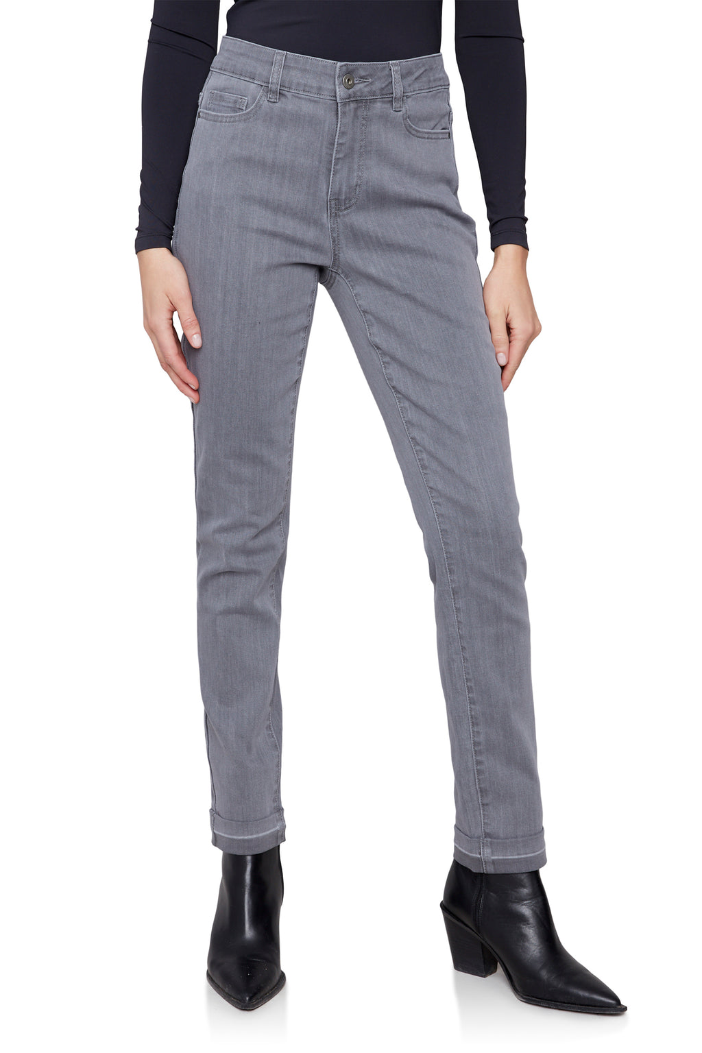 Stretch Denim Cuffed Pant