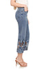 Cutwork Lace Hem Jeans