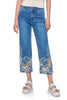 Cutwork Lace Hem Jeans