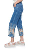 Cutwork Lace Hem Jeans