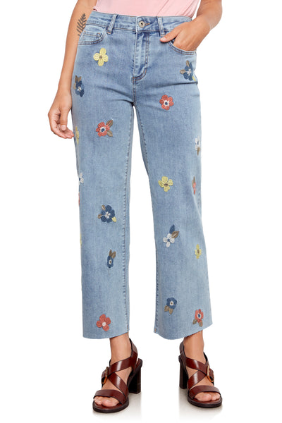 Meadow Muse Embroidered Jeans
