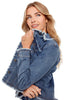 Fringe Trim Denim Jacket