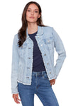 Fringe Trim Denim Jacket