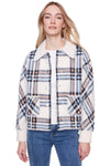 Brushed Plaid Snap Jacket