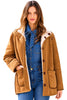 Faux Suede Reversible Coat