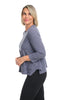 Black Striped Doublecloth Swing Top