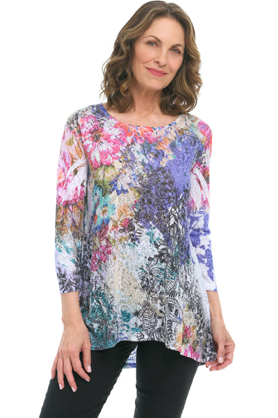 Bright Bouquet Burnout Tunic