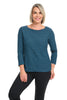 Black Striped Boatneck Top